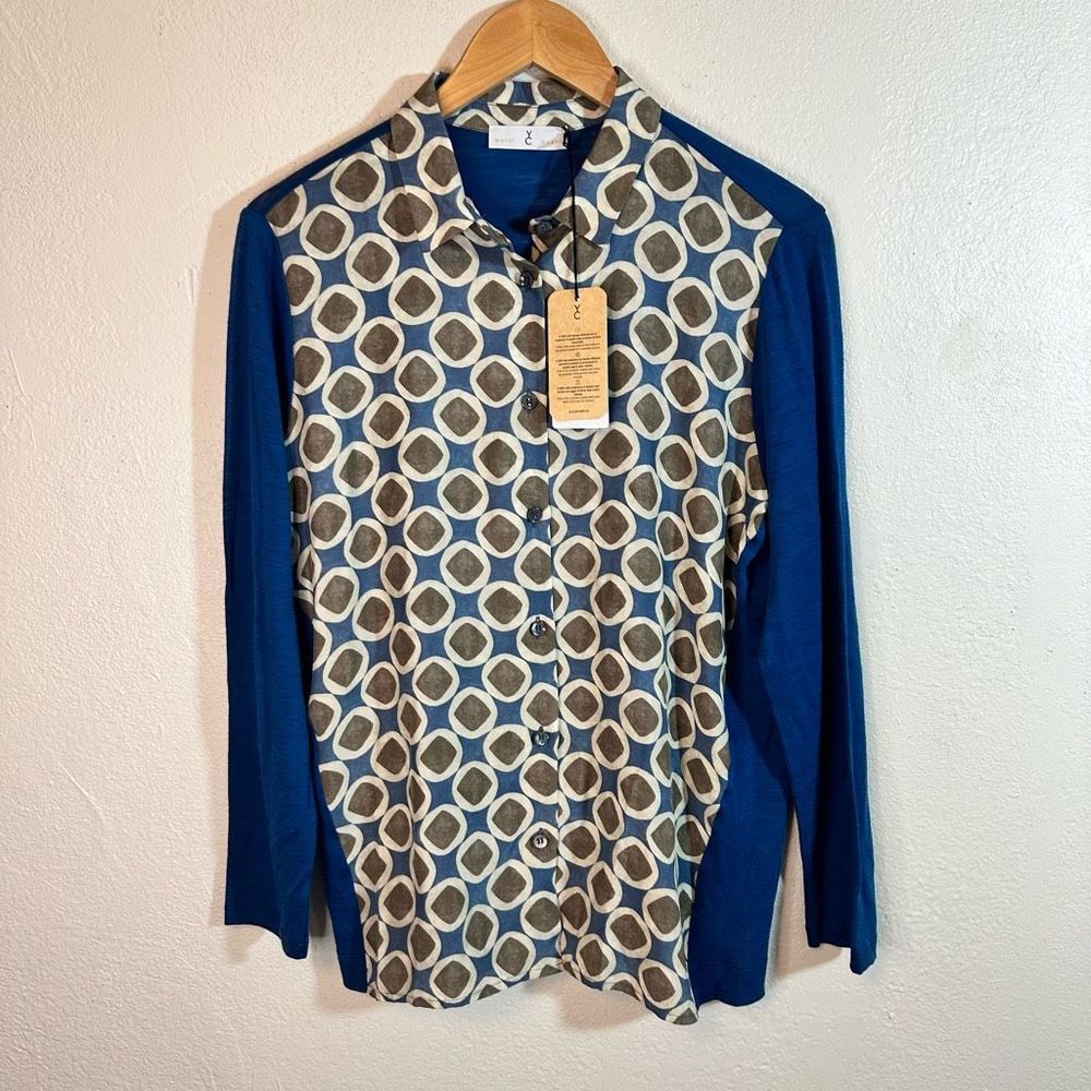 Why Ci YC Milano Made in Italy Silk Vintage Inspired Button Down EU size 46